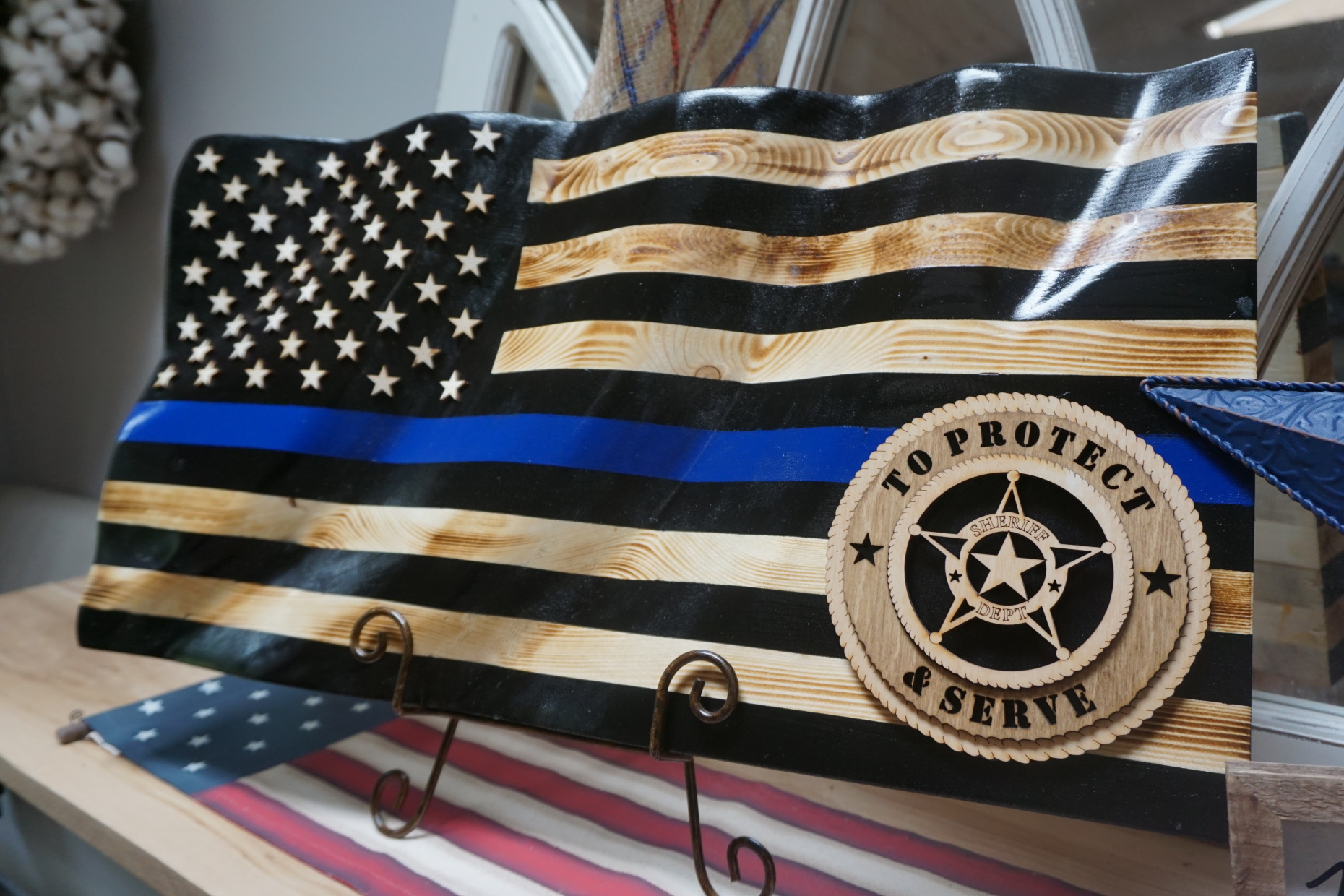  Police/Sheriff Blue Line Flags 